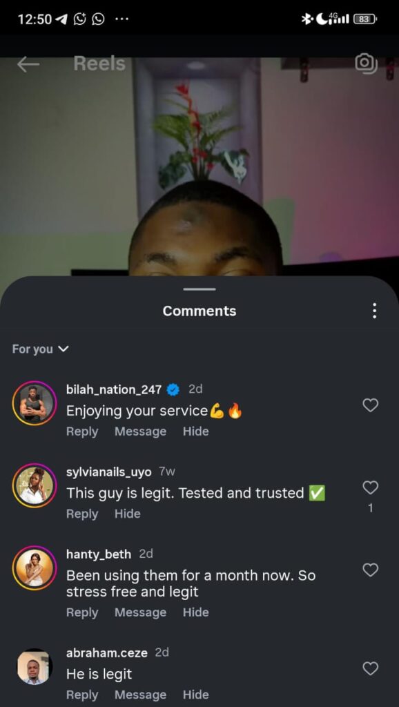 Customer testimonial