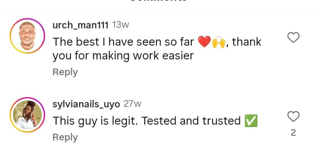 Customer testimonial