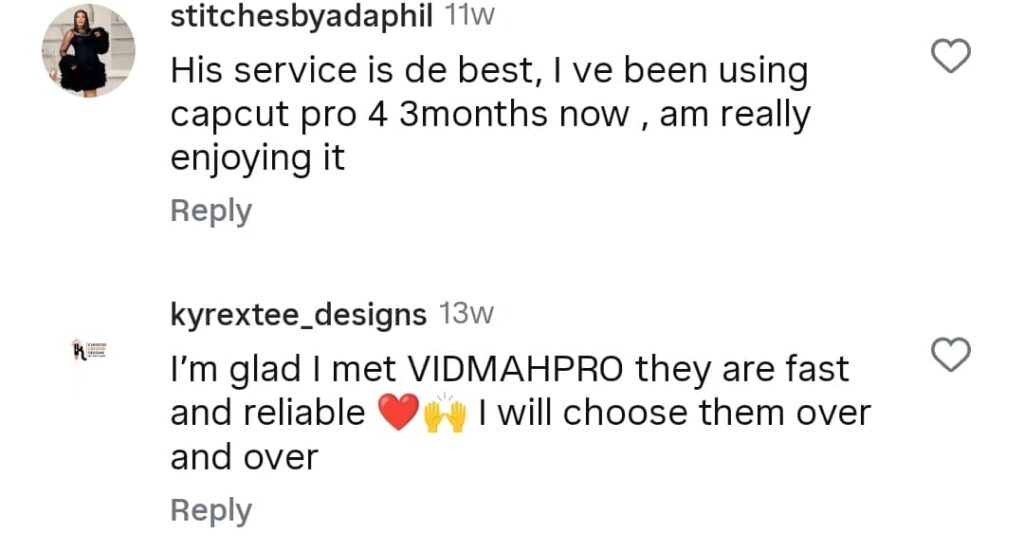 Customer testimonial