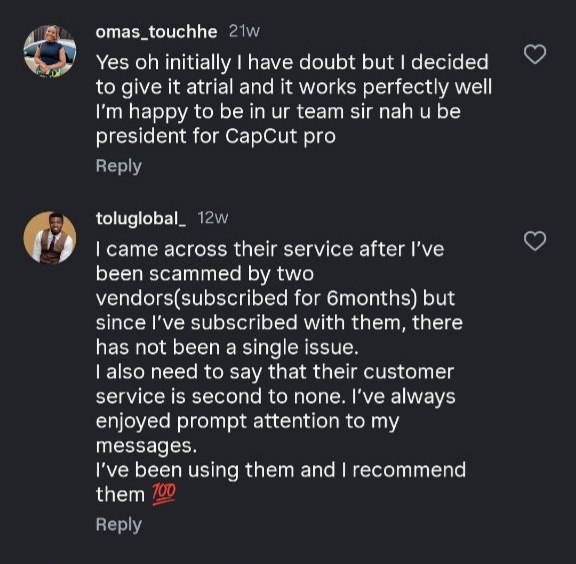 Customer testimonial